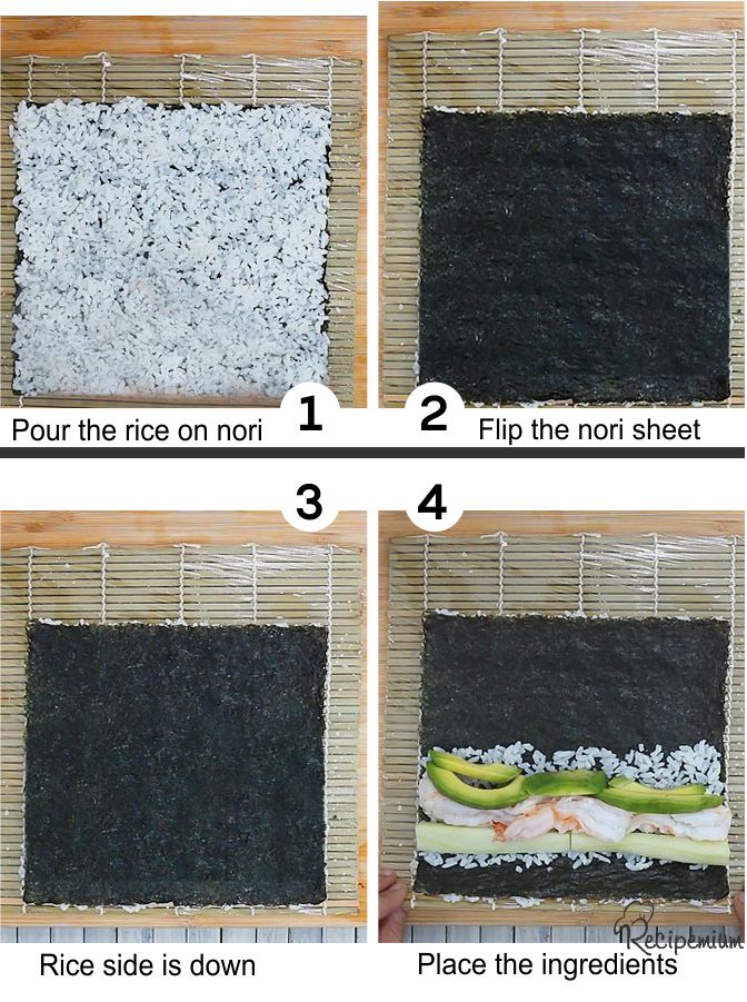 Boston Roll Sushi steps